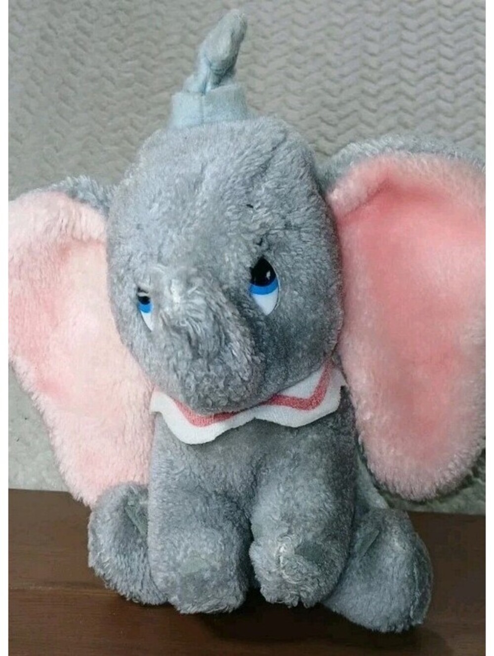 1970s - Walt Disney Productins - 9” Dumbo Plush Made Korea Walnut Filling